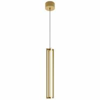 AFX INC. LEDPendant: 4 in Dia, 24 in Ht, Gold, 2,400 lm, 3000K, 25 W, 120V AC, Dimmable (MPN CSSP24L30D1GD). Key specifications — Voltage: 120V AC; Brand: AFX INC.; Color Temperature: 3000K; Dimmable: Yes; Housing Finish/Color: Gold.
