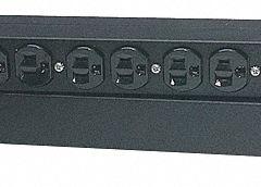 APC BY SCHNEIDER ELECTRIC Power Distribution Unit: 120V AC, 10 Outlets, NEMA 5-15R, Non-Metered, Std (MPN AP9562). Key specifications — Plug Type: NEMA 5-15P; Brand: APC BY SCHNEIDER ELECTRIC; Maximum Input Voltage: 120V AC; Receptacle Type: NEMA 5-15R; Mounting Location: Horizontal Rack; Facing: Front.