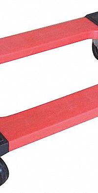 APPROVED VENDOR General Purpose Dolly: 1,200 lb, Red, 30 in L x 18 in W x 7 in H Deck, (4) Swivel (MPN 35YM02). Key specifications — Brand: APPROVED VENDOR; Color: Red; Caster/Wheel Configuration: (4) Swivel; Lip Type: Flush; With Tow Eye: No.