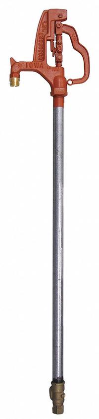 WOODFORD MFG. Yard Hydrant: Stainless Steel, Galvanized, 18 gpm Flow Rate, 6 ft Bury Dp (MPN Y34-6). Key specifications — Rod Material: Stainless Steel; Brand: WOODFORD MFG.; Color/Finish: Galvanized.