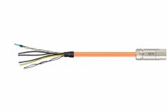 READYCABLE Servo Cable: Basic Cable, 30 ft Lg, For Allen-Bradley, Similar To 2090-CSBM1DG-18AF, PUR (MPN MAT9851746-30). Key specifications — Cable Jacket Color: Orange; Conductor Configuration: (4xAWG17 (1.0))+(2xAWG18 (0.75))+(1PRxAWG22 (0.34)); Brand: READYCABLE; Cable Jacket Material: PUR.