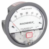 DWYER Differential Pressure Gauge: Back/Single-Side, 1/8 in NPT Female, 2000, 4 in Dial, IP67, IP67 (MPN 2060). Key specifications — Sensor Type: Diaphragm; Series: 2000; Housing Material: Die Cast Aluminum; Certificate of Calibration: Not Included.