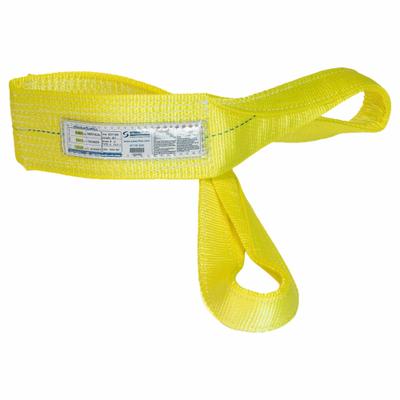 STREN-FLEX Web Sling: Type 4, Polyester, 1 Plies, 18 ft Sling Lg - High-Visibility Polyester Twisted-Eye Web Slings