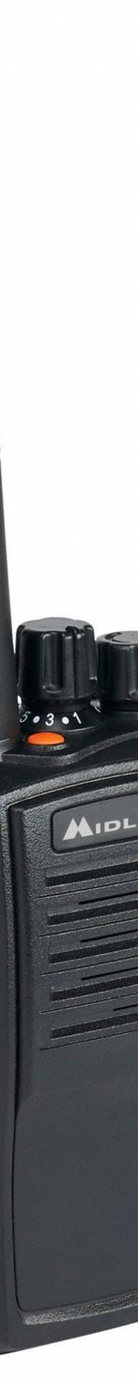 MIDLAND Handheld Two Way Radio: BizTalk MB Series, UHF, 4 W, 16 Channels, No Display, 10 hr, Li-Ion (MPN MB400). Key specifications — Color: Black; FCC License Required: Yes.