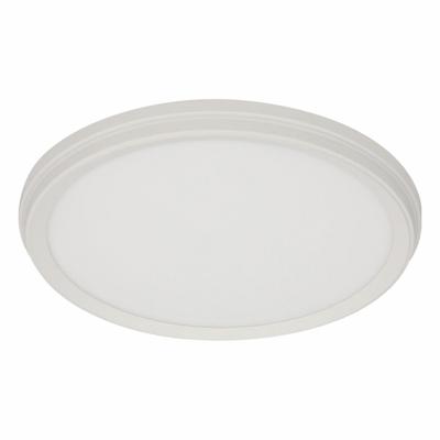 ETI Flush Mount: 13 in Dia, White, 1 1/2 in Ht, 1,792 lm, 3000K/4000K/5000K - Round Flush-Mount Lights with Plastic Band