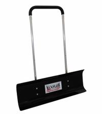 MANPLOW Snow Pusher: Plastic, 15 1/2 in Blade Lg, 40 in Blade Wd, 0.19 in Gauge, 50 in Handle Lg (MPN RevX40). Key specifications — Brand: MANPLOW; Handle Grip: U Handle.