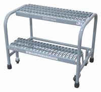 COTTERMAN Step Stool: 1.7 ft Overall Ht, 450 lb Load Cap, 2 Steps, Steel, 1.7 ft Standing Ht (MPN 1002N2626A6E10B3C1P1). Key specifications — attr1051722: Rolling Step Stool; attr1055542: Not Stackable; attr1051712: Replacement Foot Pads; attr1051697: COTTERMAN; attr1051699: (4) Swivel; attr1051702: Gray; attr1051707: Rubber; attr1051708: Slip-Resistant.