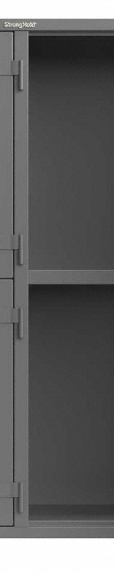 STRONG HOLD Locker: 48 in x 24 in x 75 in - Quiet-Close Solid Metal Wardrobe Lockers