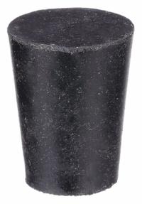 Stopper: SBR Rubber, 2 Stopper Size, 16 mm Bottom Dia, 20 mm Top Dia, 25 mm Overall Ht, Black (MPN 2-004). Key specifications — Standards: ASTM D2000; Brand: APPROVED VENDOR; Color: Black; Stopper Size: 2; Material: SBR Rubber.
