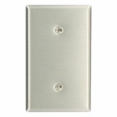 LEVITON Wall Plate: Blank, 1 Gang, Std Size (MPN 84019-40). Key specifications — Brand: LEVITON; Material: Stainless Steel.