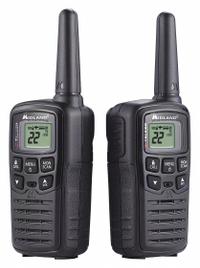 MIDLAND Handheld Two Way Radio: X-Talker T10 Series, FRS/GMRS, Analog, 0.5 W, 22 Channels, VOX, IPX4. Key specifications — Color: Black; FCC License Required: No.