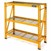 DEWALT Bulk Storage Rack: Standalone, Light-Duty, 49 5/8 in x 18 in x 47 5/8 in, 3 Shelves (MPN DXST4500-W). Key specifications — Decking Material: Metal; Brand: DEWALT.