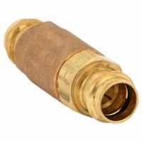 APOLLO Ball Cone Check Valve: Ball, Inline Valve Body, Bronze, 3/4 in Pipe Size, Press x Press, Std (MPN 61LF10401PR). Key specifications — Ball Material: RPTFE; Brand: APOLLO.