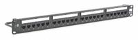 HUBBELL PREMISE WIRING Patch Panel: Flat, 1 Rack Units, 24 Ports, 6, IDC, 4-Pr PoE (4PPOE), Steel (MPN HP624). Key specifications — Brand: HUBBELL PREMISE WIRING; Compatible Cable Performance Category: 6; Material: Steel; _Access Type: Rear Access; _Port Labeling: Front Numbered; _Power Over Ethernet: 4-Pair PoE (4PPOE); _Rear Termination: IDC; _Series: NextSpeed.