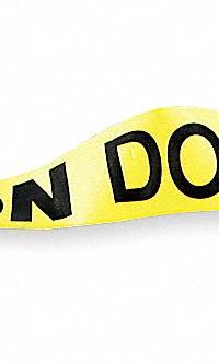 APPROVED VENDOR Barricade Tape: 1,000 ft Lg, 3 in Wd, Caution Do Not Enter Legend, Polyethylene (MPN 1N956). Key specifications — Tape Message: Caution Do Not Enter; Message Color: Black; Brand: APPROVED VENDOR.