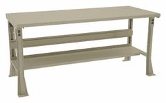 TENNSCO Workbench: Fixed Ht, Steel, 72 in x 30 in, 1,800 lb Overall Load Capacity, Tan (MPN WB-1-3072S/S-72). Key specifications — Brand: TENNSCO.