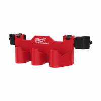 MILWAUKEE PACKOUT Tool Box Battery Rack Attachment: 5 in W x 4 13/16 in H x 16 13/16 in L, Red (MPN 48-22-8604). Key specifications — attr1120120: Impact-Resistant; attr1120130: MILWAUKEE; attr1120217: ABS Plastic; attr1120218: Red; attr1126375: Rolling Tool Boxes.