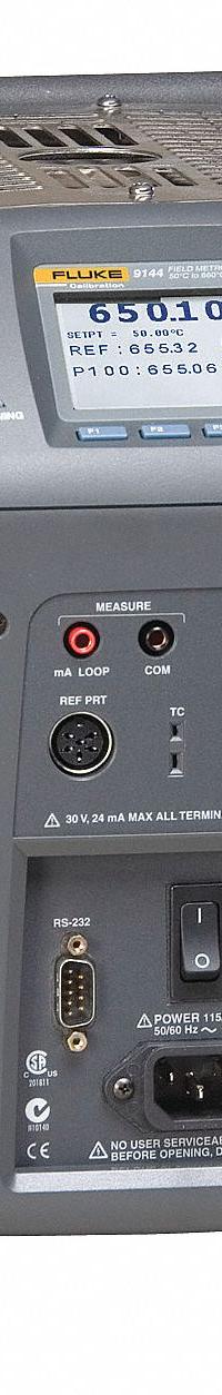 FLUKE Drywell: 32°F to 2696°F /-25°C to 1480°C, 77°F to 1220°F /-25°C to 660°C, Adj Set Point (MPN 9144-F-156). Key specifications — For Stem Diameter: 6 mm; Brand: FLUKE; Stability: +/-0.04°C at 420°C.