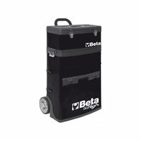 BETA Two-Module Tool Trolley: 19 1/2 in W 13 3/16 in D 36 1/4 in H, Plastic/Steel, Black, Hinged Lid (MPN C41H-N). Key specifications — attr1116905: Black; attr1116917: Hinged; attr1116946: BETA; attr1116904: Keyed.