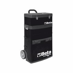 BETA Two-Module Tool Trolley: 19 1/2 in W 13 3/16 in D 36 1/4 in H, Plastic/Steel, Black, Hinged Lid (MPN C41H-N). Key specifications — attr1116905: Black; attr1116917: Hinged; attr1116946: BETA; attr1116904: Keyed.