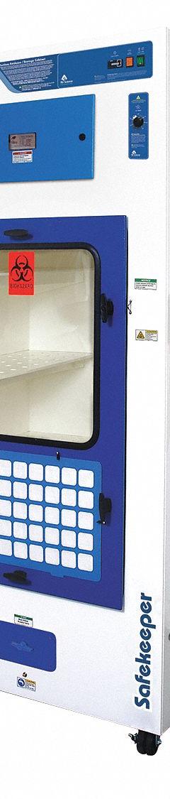 AIR SCIENCE Evidence Drying Cabinet: 36 in Overall Wd, 27 3/4 in Overall Dp, 6 1/4 ft Overall Ht (MPN FDC-006-A). Key specifications — Base/Stand Included: Yes; Housing Finish: Epoxy Coated; Brand: AIR SCIENCE; For Use With: Uncontrolled Environments; Housing Material: Polypropylene/Steel; Product Type: Evidence Drying Cabinet.