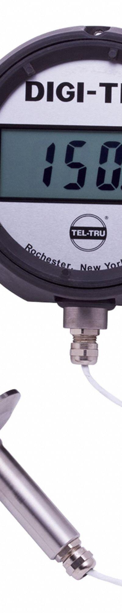TEL-TRU Digital Thermometer: -75°F to 750°F /-60°C to 400°C - General Purpose Panel Mount Dial Thermometers