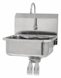 SANI-LAV Hands-Free Sink: 1 Stations, 7 in Bowl Dp, 17 in Bowl Lg, 14 in Bowl Wd, Faucet Included (MPN 505L-0.5). Key specifications — Includes Side Splash: Side Splash Not Included; Series: Stainless Steel Hand Wash Sink; Brand: SANI-LAV.