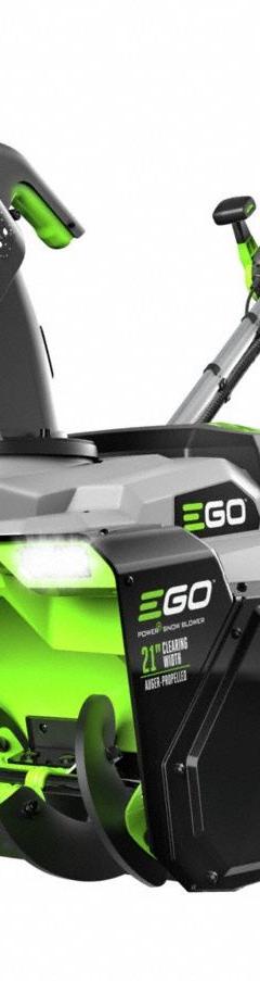 EGO Cordless Walk-Behind Snow Blower: 180° Chute Turning Radius, Cordless, Remote, 45 ft Throw - Max (MPN SNT2120AP). Key specifications — Battery Capacity: 7.5 Ah; Speed Settings: Variable; Brand: EGO.