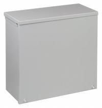 HOFFMAN Enclosure: Steel, 36 in x 36 in x 12 in, 3R, Solid Cover, Screw On, Included, Galvanized (MPN A36R3612). Key specifications — Brand: HOFFMAN; Closure Method: Screws; Knockouts: Included.