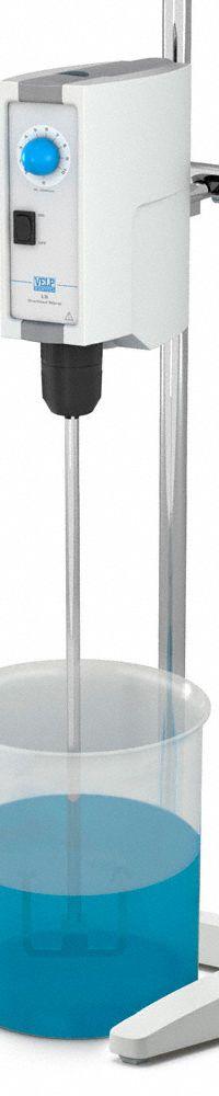 VELP SCIENTIFIC Overhead Stirrer: 2,000 RPM Max Speed, 40 N-cm, 25,000 cps Max Viscosity, 5 lb Wt (MPN F201A0151). Key specifications — Voltage: 110/230V; Maximum Torque: 40 N-cm; Mixing Speed Type: Variable; Brand: VELP SCIENTIFIC.