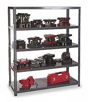 EDSAL Post Kit: 84 in Overall Ht, 2 in Overall Wd, Steel, 13 ga Post Gauge, Baked Enamel (MPN 1210-PK). Key specifications — Finish: Baked Enamel; Material: Steel; Color: Industrial Gray; Brand: EDSAL.