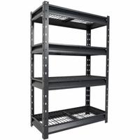 APPROVED VENDOR General Purpose Boltless Metal Shelving: Standalone, Extra Heavy Duty, 36 in x 14 in (MPN ATLAS361454-4D1500). Key specifications — Finish: Powder Coated; Maximum Post Load Capacity: 6000 lb; Decking Material: Steel; Color: Dark Grey; Beam Profile: Standard; Brand: APPROVED VENDOR; Duty Rating: Extra Heavy Duty; Side Panel: Open.