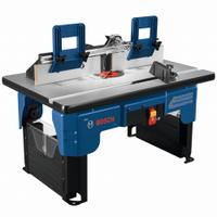 BOSCH Portable Router Table: 16 1/2 in Table Working Lg, 26 in Table Working Wd, 33 lb Wt (MPN RA1141). Key specifications — attr217824: BOSCH; attr217852: Benchtop Router Table; attr217821: RA1141.