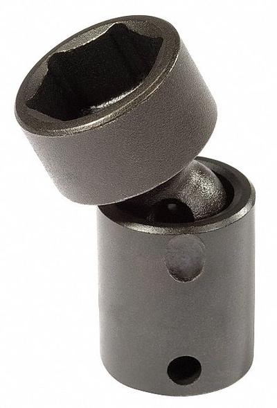 PROTO Flex Impact Socket: 1/2 in Socket Size, 6-Point, Std, Black Oxide, Not Tether Capable - 3/8" Drive SAE Flex Impact Sockets