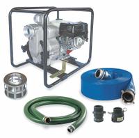 DAYTON Engine Driven Pump: 7 1/10 hp, 3 in, 3 in, 324 gpm Flow Rate @ 20 Ft. of Head, Centrifugal (MPN 7AJ18). Key specifications — Volute Material: Ductile Iron; Ignition Type: Recoil-Start; Brand: DAYTON; Kit Components: 3 in Strainer.