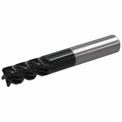 WIDIA Square End Mill: Carbide, TiAlN Coated, 5 Flute, 3/8" Mill Dia, 7/8" LOC - Fast-Cutting Carbide Square End Mills for Steel & Cast Iron