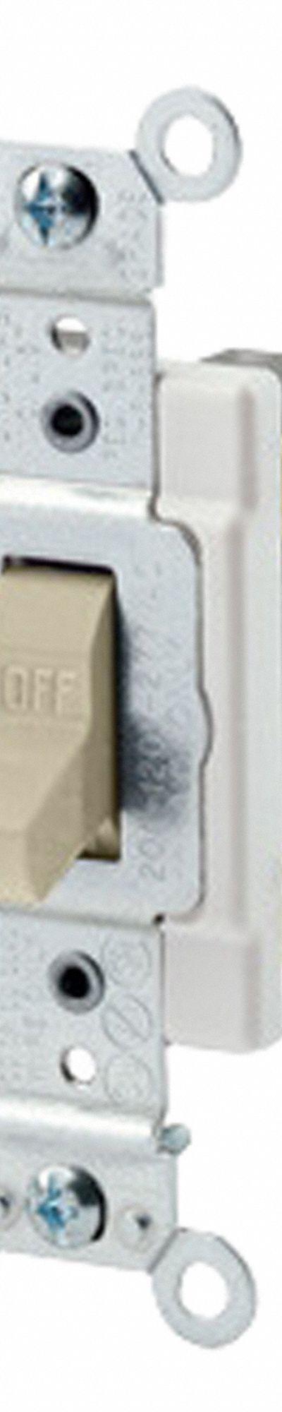 LEVITON Toggle Single-Pole, 15 Amp: Toggle Switch, Single Pole, Maintained, Ivory - Toggle Wall Switches