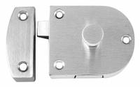 ROCKWOOD Secret Latch: Gate Latch, Concealed Button, 5/8 in Bolt Head Dia, Cast Brass, Silver, Matte (MPN 602.26D). Key specifications — Brand: ROCKWOOD; Color: Silver; Finish: Matte; Latch Type: Concealed Button; Hardware Included: Yes; Material: Cast Brass; Product Type: Gate Latch.