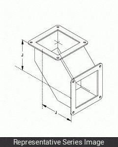 HAMMOND MANUFACTURING Wireway 90 Degree Elbow: 4 in Wd, 4 in Ht, Stainless Steel, Smooth Brushed (MPN 1487C9PSS). Key specifications — Brand: HAMMOND MANUFACTURING; Finish: Smooth Brushed; Material: Stainless Steel.