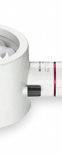 ESCHENBACH OPTIK GMBH Magnifying Head: 3X, 3.33 in Focal Distance, 3.14 in Lens Dia, 12D Diopter (MPN 1559-93). Key specifications — attr1201460: Mfr.# 1599-144; attr1183285: 3.33 in; attr1183286: 3.14 in; attr1183287: 12D; attr1183296: ESCHENBACH OPTIK GMBH; attr1183291: Magnifying Head.