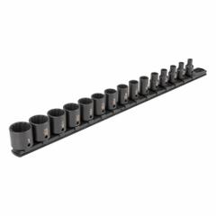 TEKTON Impact Socket Set: 3/8 in Drive Size, Small Set (0-50 pieces) Set Size, 15 Pieces, SAE (MPN SID91112). Key specifications — attr1204251: TEKTON; attr1215453: 3/8 in; attr1215454: 1/4 in to 1 in; attr1224229: Friction.