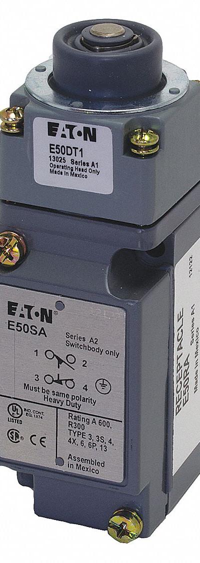EATON Plunger Limit Switch: Plunger Actuator - Top-Mount Plunger Limit Switches
