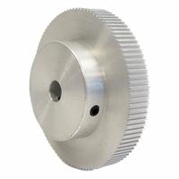 DAYTON Timing Pulley: Modified Curvilinear, Fixed, For GT Timing Belt Section, For 6 mm Belt Wd (MPN 100-2P06-6A4). Key specifications — Brand: DAYTON; Finish: Clear Anodized; For Belt Series: Powerhouse®.