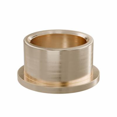 OILITE Flanged Sleeve Bearing: Bronze, SAE 841, 1 in Bore, 1 1/4 in OD, 3/4 in Lg - Lubricated General Purpose Metallic Flanged Sleeve Bearings