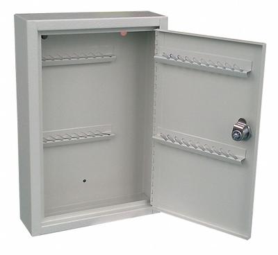 APPROVED VENDOR Key Box: 40 Key Capacity, Single Key Lock, Steel, Beige, 12 in Ht, 8 1/4 in Wd - Key Cabinets with Key Lock