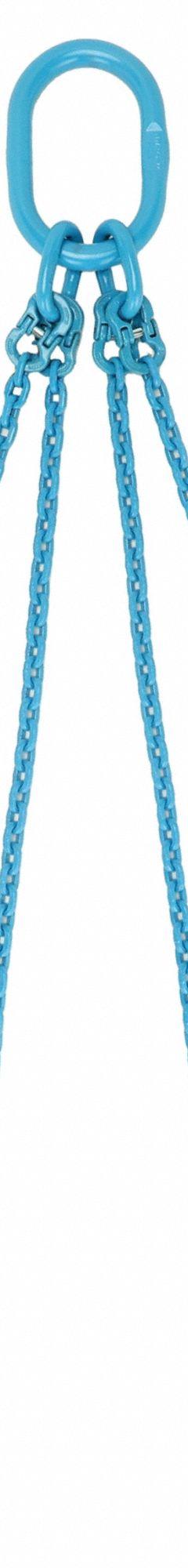 PEWAG Chain Sling: 9/32 in Chain Trade Size, 120 Chain Grade, Steel, Fixed, 5 ft Sling Lg, Blue (MPN 7G120QOS/5). Key specifications — Brand: PEWAG.