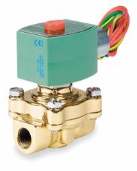 REDHAT Solenoid Valve: 2-Way, Normally Closed, 1/2 in Pipe Size, 110V AC/120V AC, Watertight (MPN 8210G002HW). Key specifications — Coil Enclosure: Watertight; Pipe Size: 1/2 in; Voltage: 120V AC; Brand: REDHAT.