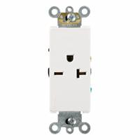 LEVITON Single Receptacle Outlet: Duplex, 6-20, White, 250V AC, 20 A, 2 Pole / 3 Wire (MPN 16451-W)