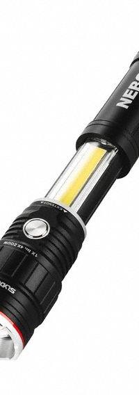 NEBO Flashlight: Rechargeable, 500 lm, 2.5 hr Run Time at Max. Brightness, 160 m Max Beam, Black (MPN NEB-WLT-0003). Key specifications — Charger Style Included: USB Cord; Brand: NEBO; Battery Requirements - Broad: Includes Rechargeable.