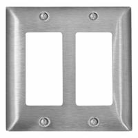 LEVITON Wall Plate: Toggle, 2 Gang, Std Size (MPN SL262). Key specifications — Brand: LEVITON; Material: Stainless Steel.